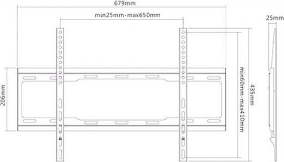 Image du produit Sunne 37-70-EF - Pince - pour téléviseur LCD - acier - noir - Taille d'écran : 94-178 cm ( (Mur, 70", 40 kg)