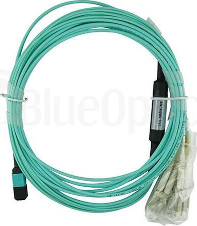 Produktbild BlueOptics MC6709309-007 kompatibles MPO-4xLC OM3 Patchkabel 7.5 Meter