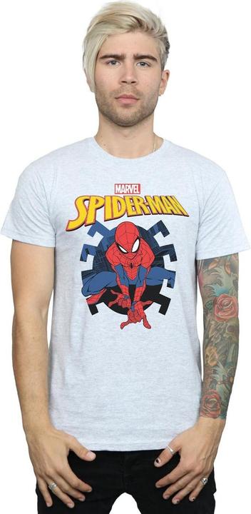 Image du produit - T-shirt SPIDER-MAN WEB SHOOTING EMBLEM LOGO - Homme (S)