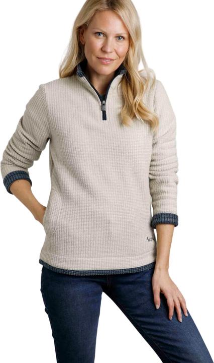 Actual product image Weird Fish Womens/Ladies Beye Grid Eco Friendly Quarter Zip Fleece Top (42 D)
