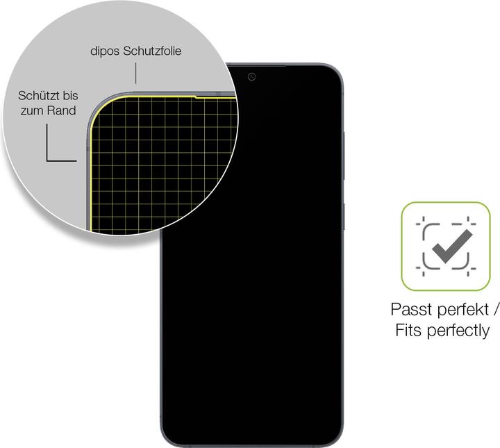 Actual product image Dipos Full Cover Screen Protector Matte (1 Piece, Samsung Galaxy S25+)