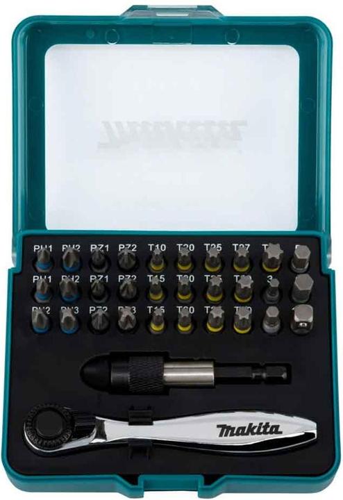 Immagine prodotto Makita P-79790 Set cricchetto + bit 32 pezzi (3.0, 4.0, 5.0, 6.0, PH1, PH2, PH3, PZ1, PZ2, PZ3, T10, T15, T20, T25, T27, T30, T40)