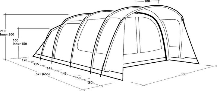 Produktbild Outwell Greenwood 6 (Tunnelzelt, 26.60 kg, 6 Personen)