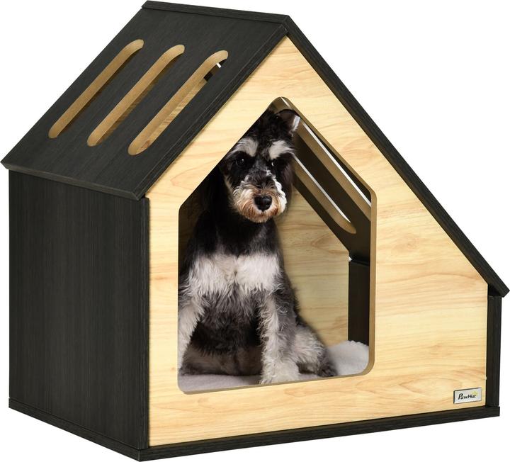 PawHut Hundehütte mit Kissen (Hundehütte)