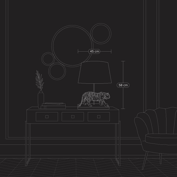 Actual product image Werner Voss Tiger table lamp gold black (E27)
