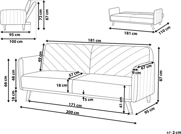 Actual product image Beliani Senja (Sofa bed)