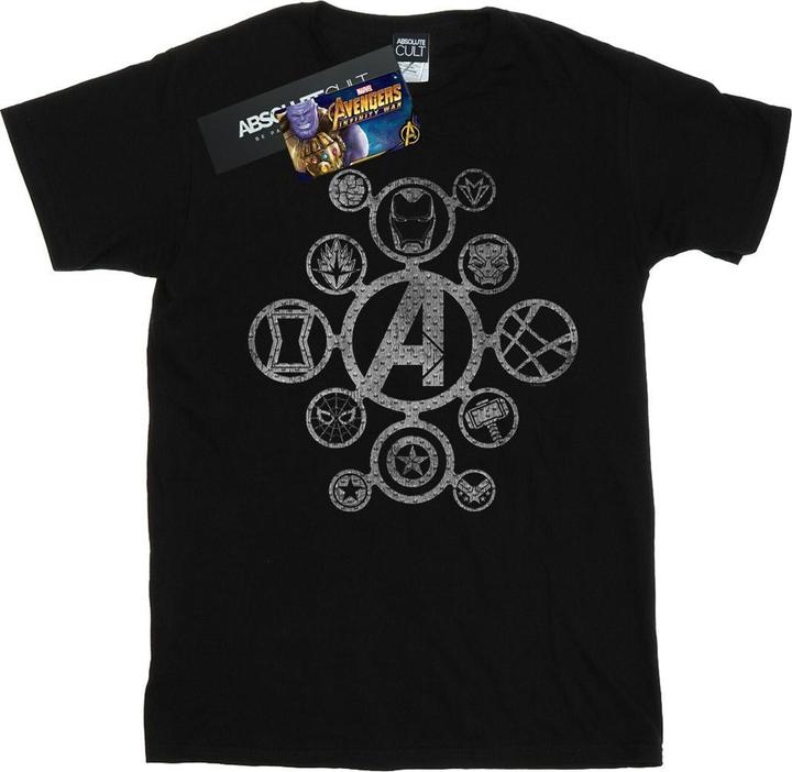 Avengers Infinity War Distressed Metall Icons TShirt