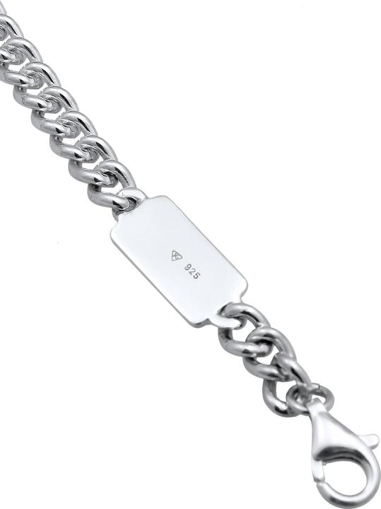 Actual product image Kuzzoi Bracelet Men Round Armour Solid 925 Silver (23 cm, 925 sterling silver)
