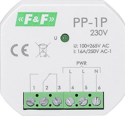 Actual product image Superelektro PP1 230 Electromagnetic relay fSocket mounting 1 changeover contact