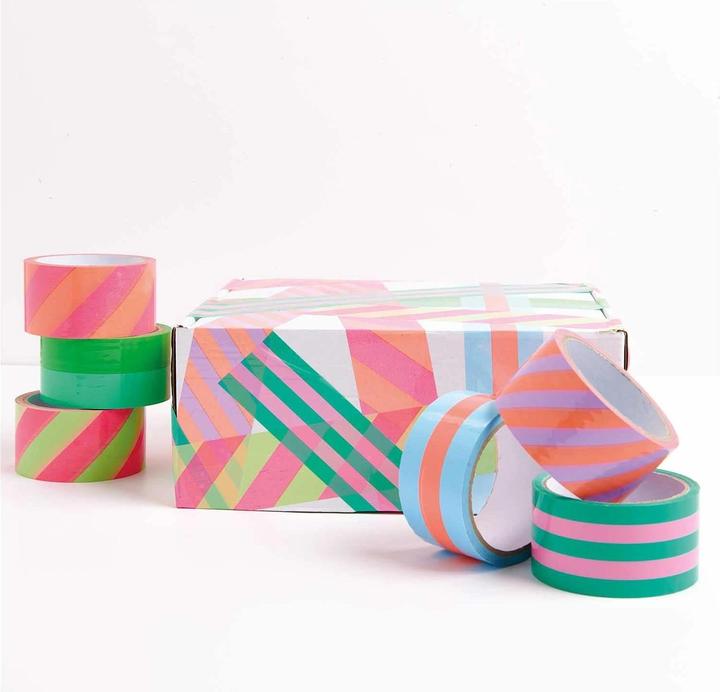 Actual product image Rico Design Parcel tape pink / green, 5 cm.300772 (0.50 mm)