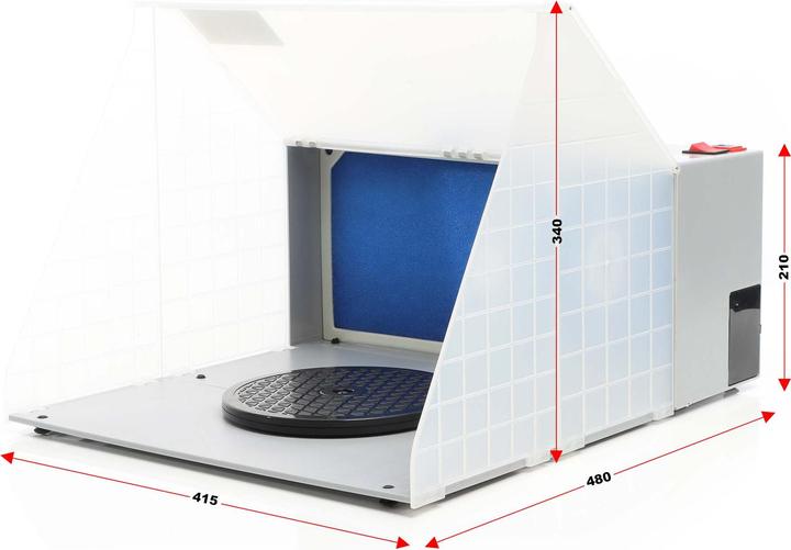 Actual product image Wiltec Airbrush Complete Set 4m³/min extraction system overspray outside air