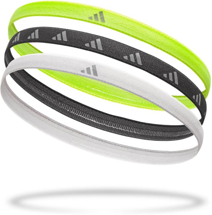 Actual product image adidas Hairbands Lucid Lemon, Schwarz, Silber