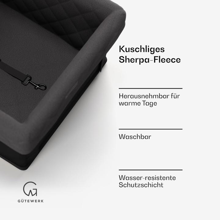 Image du produit Gütewerk Siège auto pour chiens pour Bouledogue français, Chihuahua, & Teckel (Chien, Lavable, Pliable)