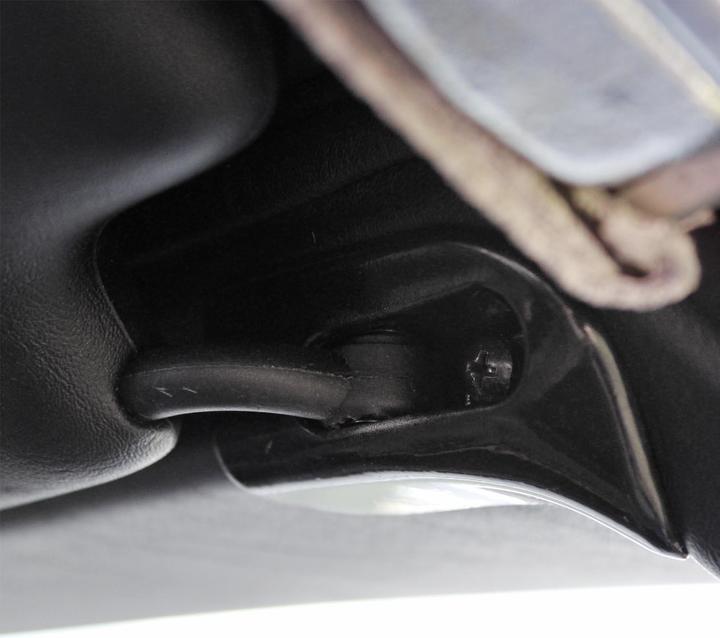 Actual product image Wiltec Sun Visor Pivot Trim Cap compatible with Mercedes SL R129 W124 black metal mount cap Right Side