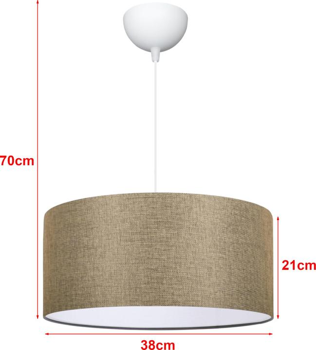 Produktbild Lux.Pro Hängeleuchte Sutton Beige (E27)