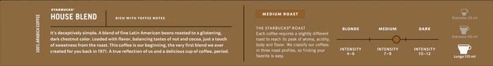 Actual product image Starbucks House Blend by Nespresso Medium Roasts (10 x Port.)
