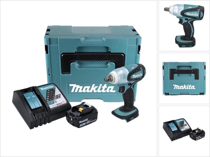 Actual product image Makita DTW 251 RF1J Battery impact wrench 18 V 230 Nm 1/2" + 1x battery 3.0 Ah + charger + Makpac (Rechargeable battery operated)