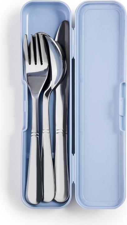 Immagine prodotto Ibili Set di posate con custodia Set di posate pratiche da viaggio in acciaio inox con custodia