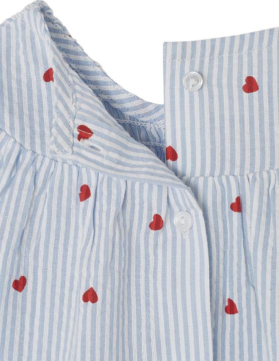 Image du produit Vertbaudet Ensemble bébé en seersucker : robe, short & serre-tête (92)