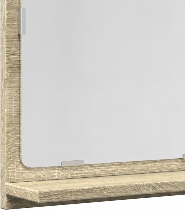 Produktbild VidaXL Badspiegel Wandspiegel Badezimmerspiegel Spiegel mit Ablage Sonoma-Eiche (60 x 37 cm)