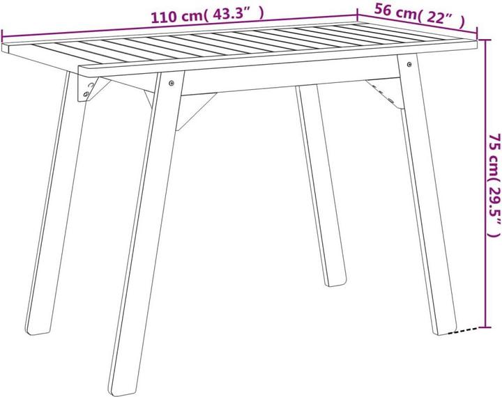 Productafbeelding VidaXL Acacia tuin eettafel (56 cm)