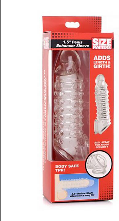Actual product image Bijoux Indiscrets 1.5 Inch Penis Enhancer Sleeve