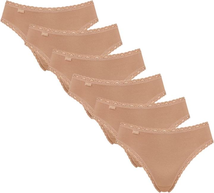 Produktbild Sloggi 6er Pack 24/7 Cotton Lace Tai Slip (38, M, 6er Pack)