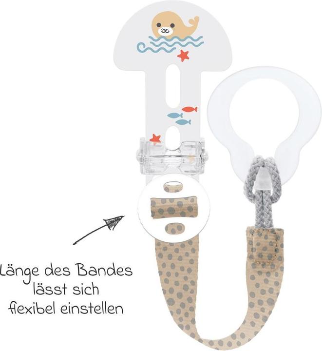 Produktbild MAM Schnullerketten Schnullerband Clip it! - Robbe (1 x, ab Geburt)