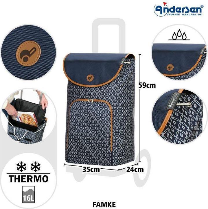 Actual product image Andersen Unus Shopper Famke shopping trolley 59 cm