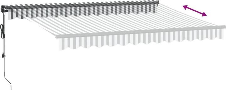 Actual product image VidaXL Markise Gelenkarmmarkise Sonnenmarkise Balkon Automatisch 350x250cm (3.50 m)