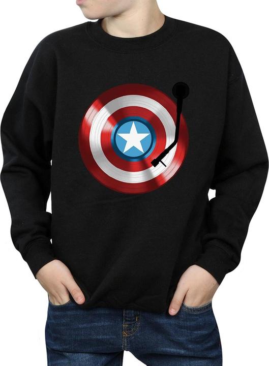 Actual product image Boys Captain America Turntable Sweatshirt (152, 158)