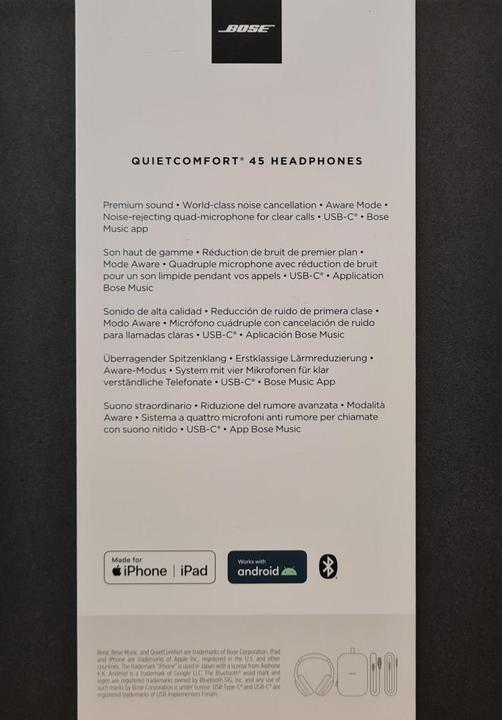 Immagine prodotto Bose QuietComfort 45 Limited Edition (ANC, 24 h, Cablato, Senza fili)