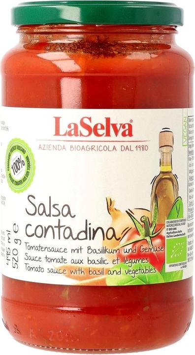Actual product image LaSelva Tomato sauce with basil and vegetables (jar) (520 g)
