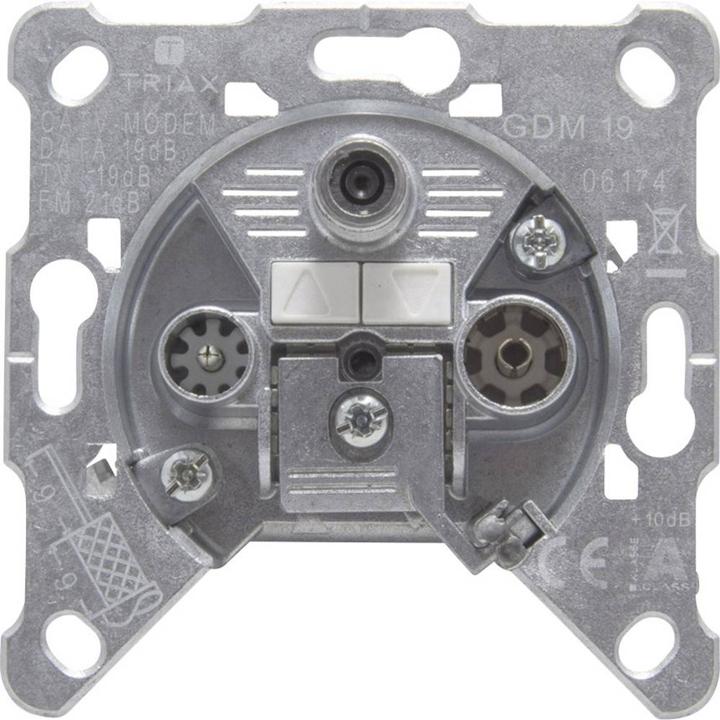 Image du produit Triax GDM 19 Prise de passage triple F femelle 306275 (19 dB, Prise antenne)