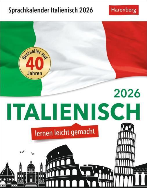 Produktbild Harenberg Italienisch Sprachkalender 2026 - Italienisch lernen leicht gemacht - Tagesabrei (Deutsch, Italienisch)