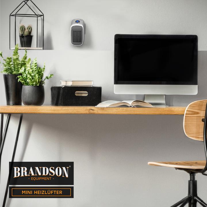 Image du produit Brandson Steckdosen Mini Heizlüfter 400W, Keramikheizlüfter, Badezimmer Mini Heizgerät mit Temperaturregelung (400 W)