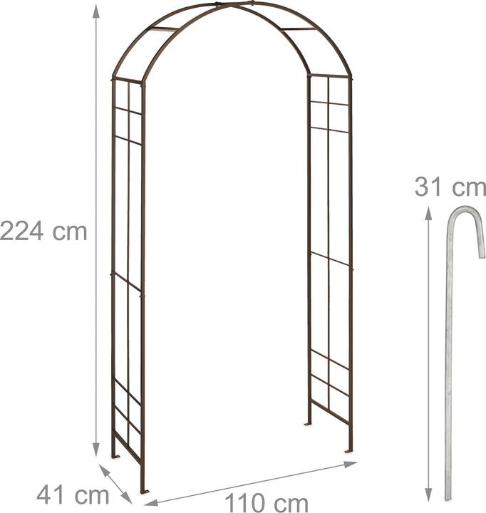 Produktbild Relaxdays Rosenbogen (41 cm, 110 cm)