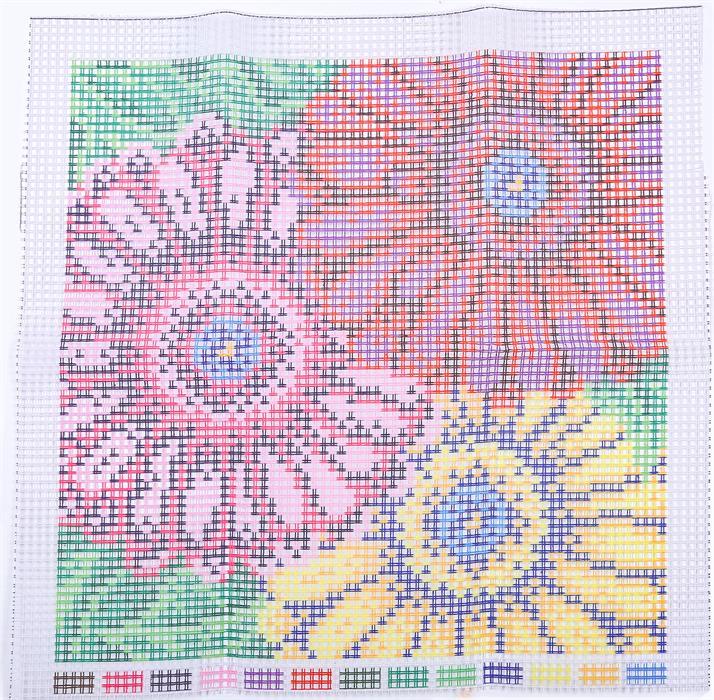 Immagine prodotto Craft Buddy Set di cuscini con ricamo a croce Rising Flowers, 43x43 cm