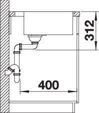 Immagine prodotto Blanco Subline 500-IF/A con telaio in acciaio (Lavello montato, 54.30 cm, 51 cm)