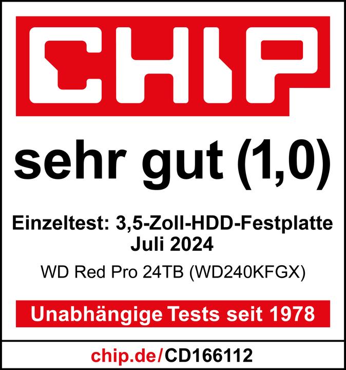 Produktbild WD Red Pro (24 TB, 3.5", CMR)