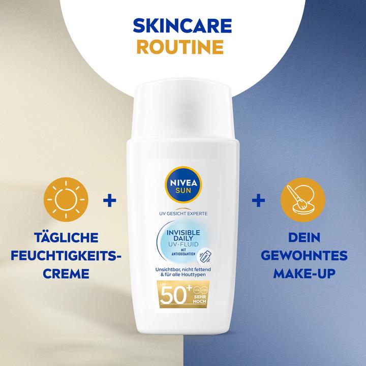 Image du produit NIVEA UV Face Fluide invisible quotidien SPF 50 (Crème solaire, SPF 50+, 40 ml, 70 g)