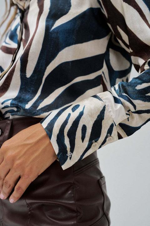 Actual product image Salsa Jeans Long sleeve blouse Satin Basic Shirt (M)