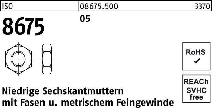 Image du produit Écrou hexagonal ISO 8675 avec chanfrein M 22 x 1,5 5 (M22)