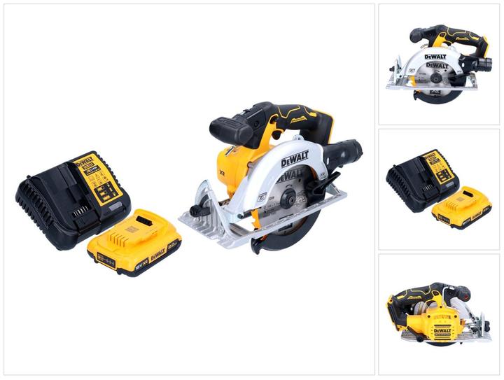 Produktbild DeWalt DCS 565 D1 Akku Handkreissäge 18 V 165 mm Brushless + 1x Akku 2,0 Ah + Ladegerät