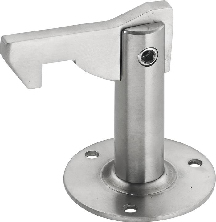 Actual product image Kws Door holder 1311 with mounting bracket for wall and floor mounting, silver painted steel (Indoor)