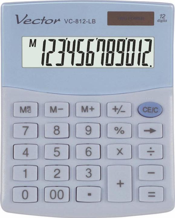 Actual product image Vector Calculatorius Smart 3724 KAV VC-812 LB (Solar cells, Batteries)