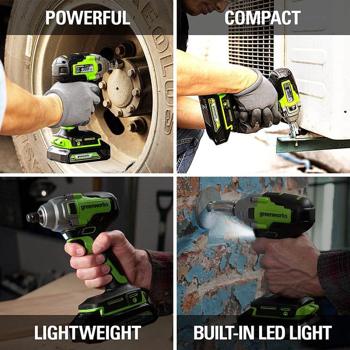 Actual product image Greenworks Battery impact wrench (incl. 4Ah battery) (Rechargeable battery operated)