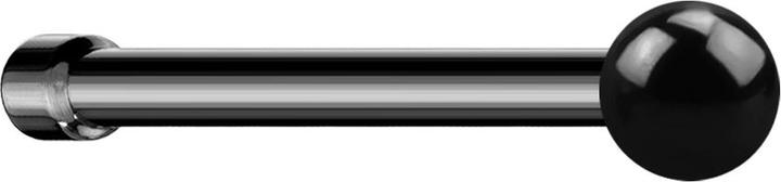 Produktbild Star Piercing Nasenstecker gerade schwarz mit Kugel (ohne Messing, Chirurgenstahl 316L)