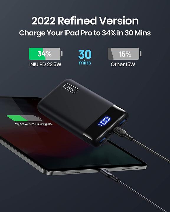 Image du produit INIU Power Bank (20000 mAh, 22.50 W, 74 Wh)