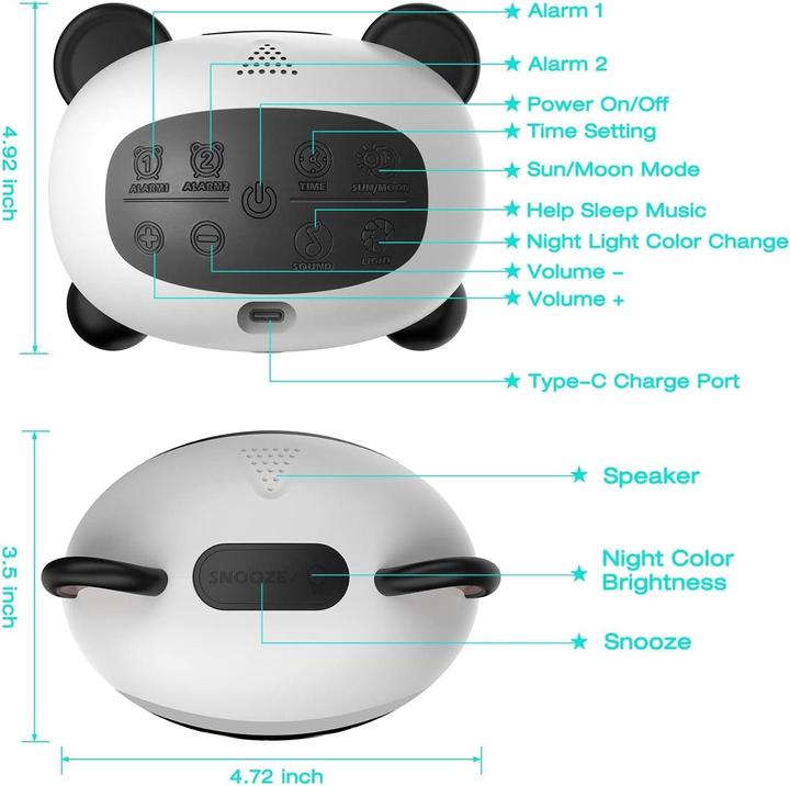 Actual product image Cbx Digital children's alarm clock